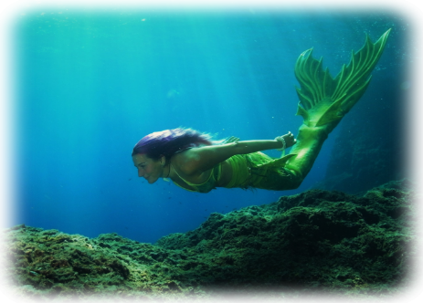 Sirena Francesca nel mare di Capo Figari Mermaid Francesca swimming in Capo Figari